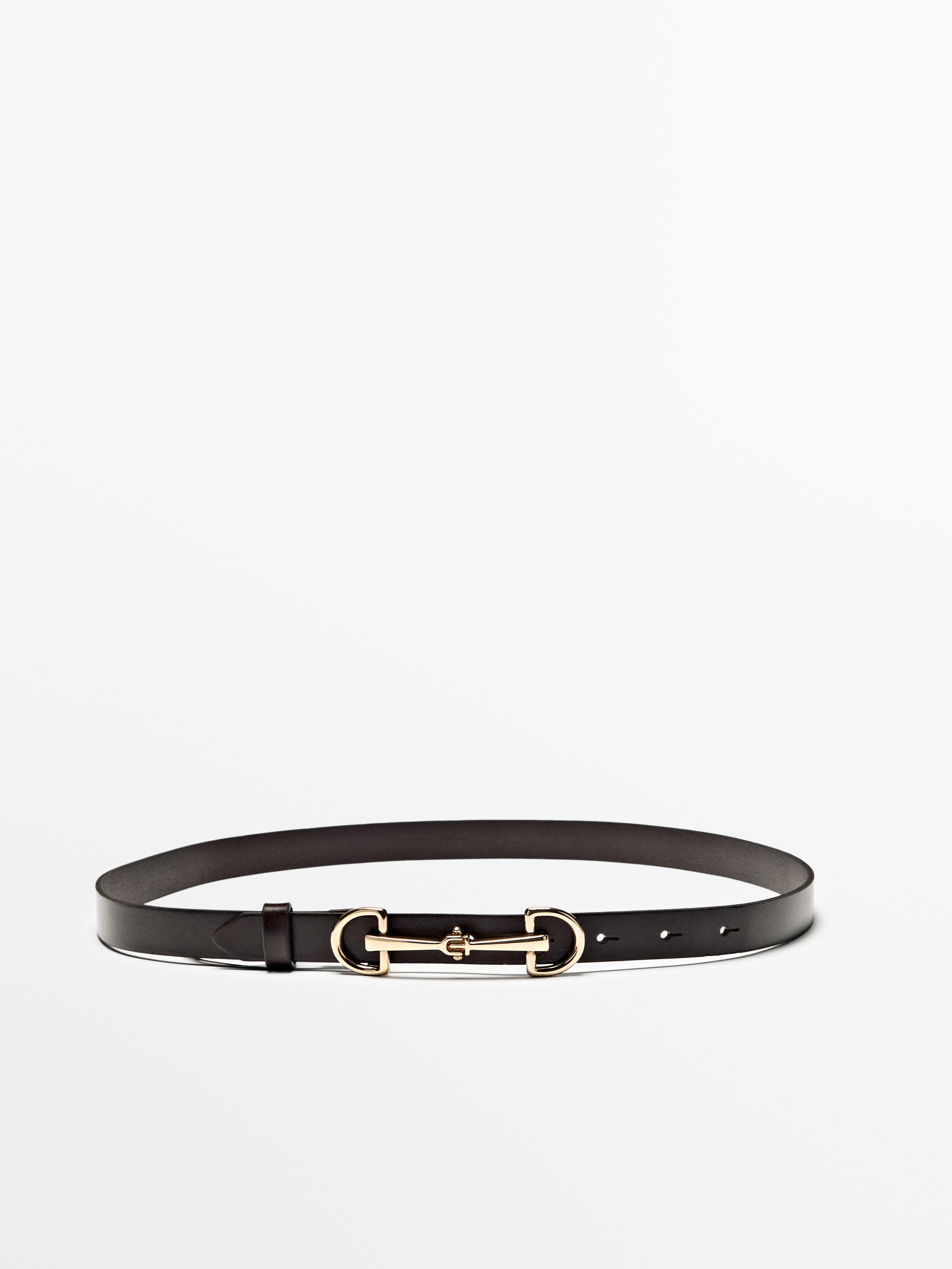 Ceinture équestre en cuir nappa